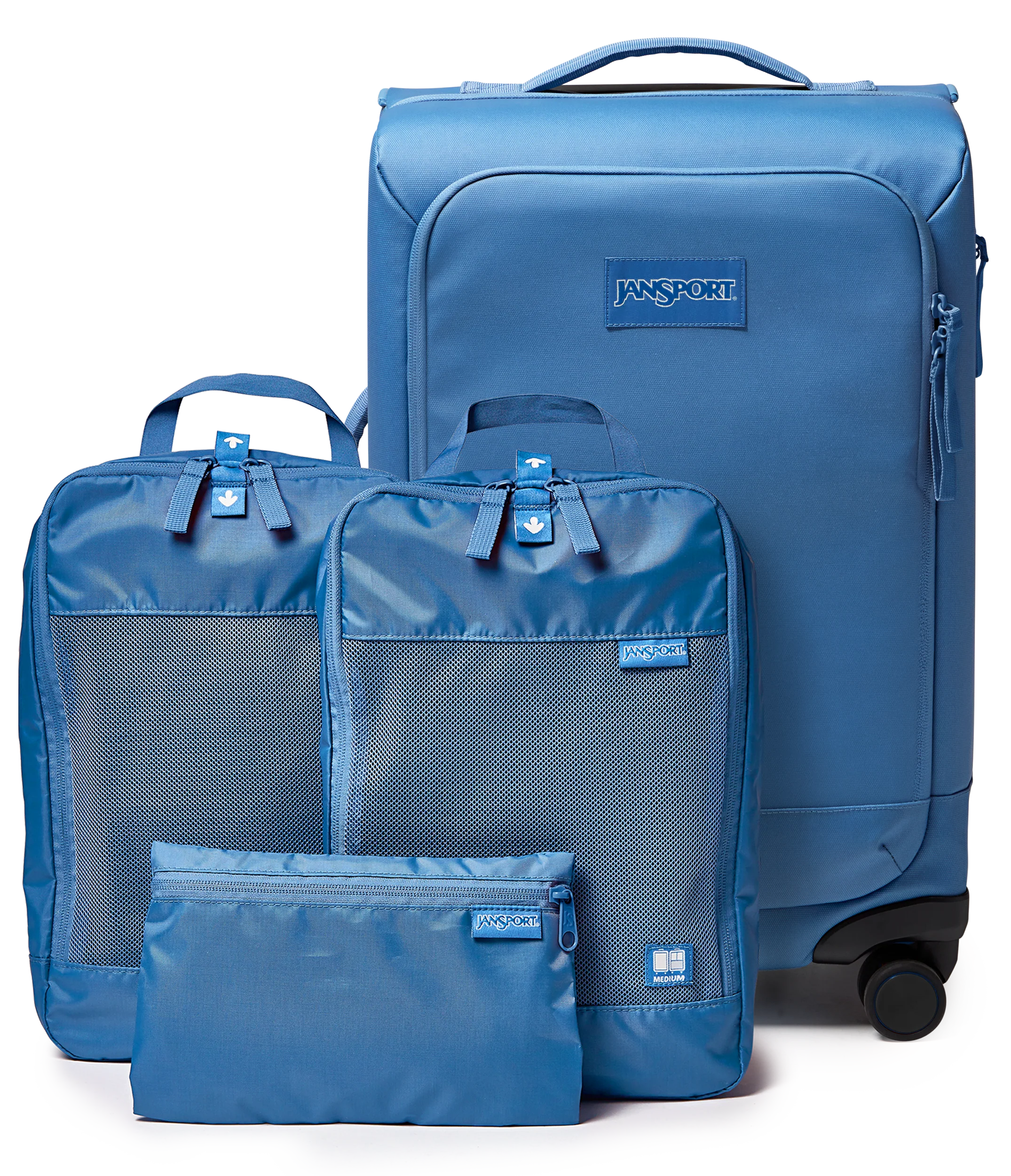 22 Carry On Luggage Packing Cubes Elemental Blue Set